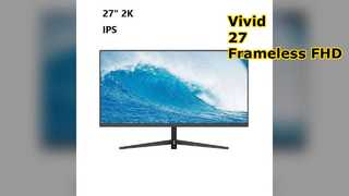 จอภาพ LED FHD แบบไร้กรอบขนาด 27 นิ้ว Vivid IPS