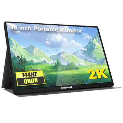 มอนิเตอร์พกพา 16 นิ้วใหม่สําหรับคอมพิวเตอร์เล็ปโต๊ป 2K 130Hz จอคอมพิวเตอร์จอเล่นพกพาบาง