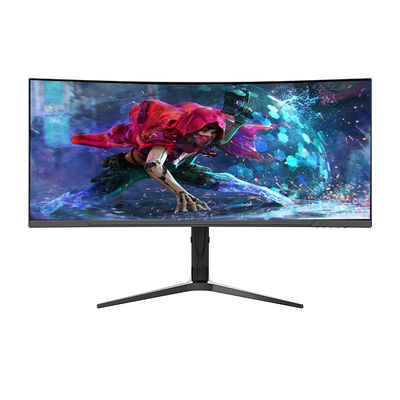 มอนิเตอร์โค้งขนาดใหญ่ 4k IPS Panel 34 นิ้ว 3440*1440 165Hz มอนิเตอร์เกมพีซี