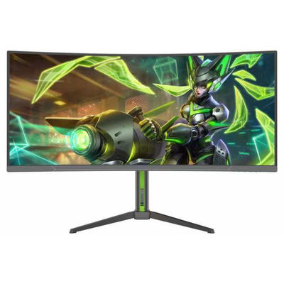 34 นิ้ว Ultrawide Curved LED-Backlit LCD Monitor อัตราการปรับปรุง 180Hz แผนที่ IPS HD คุณสมบัติ USB คอมพิวเตอร์เกมส์ โน๊ตพ็อต