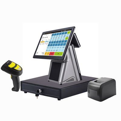 15.6 นิ้ว ระบบ POS เครื่องชําระเงินกับเครื่องพิมพ์ All-in-one POS