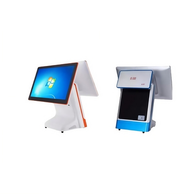 15.6 นิ้ว หน้าจอสัมผัส ระบบ POS ขายปลีก All In One POS เครื่องจองเงินพร้อม CPU Windows / Android และความสว่างสูง 300cdm2